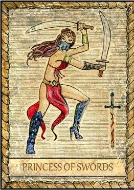 Princess of Swords card from the Samiramay Tarot deck