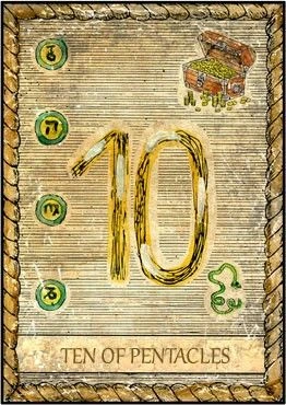 10 of Pentacles card from the Samiramay Tarot deck