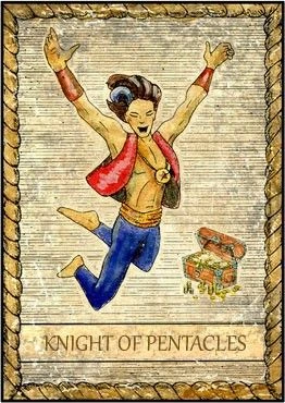 Knight of Pentacles card from the Samiramay Tarot deck