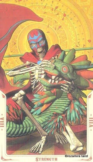 Strength card from the Santa Muerte Tarot deck