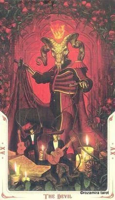 The Devil card from the Santa Muerte Tarot deck