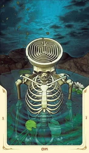 5 of Cups - Santa Muerte Tarot - Tarot Deck by Fabio Listrani