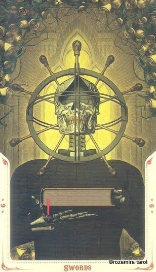 9 of Swords - Santa Muerte Tarot - Tarot Deck by Fabio Listrani