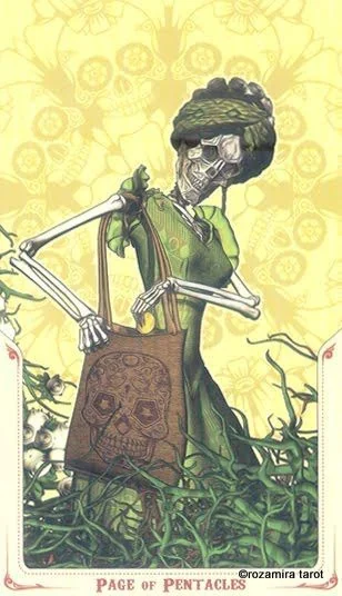Page of Pentacles - Santa Muerte Tarot - Tarot Deck by Fabio Listrani