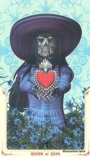 Queen of Cups - Santa Muerte Tarot - Tarot Deck by Fabio Listrani