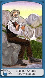 Queen of Cups — John Muir - Storyteller card from the Science Tarot deck
