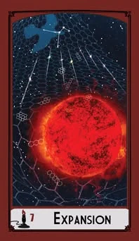 Seven of Wands — Expansion card from the Science Tarot deck