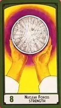 Strength — Nuclear Forces card from the Science Tarot deck