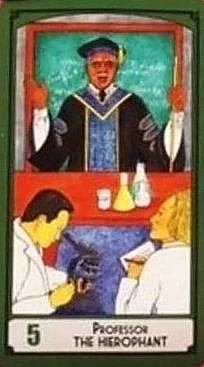 The Hierophant — Professor card from the Science Tarot deck