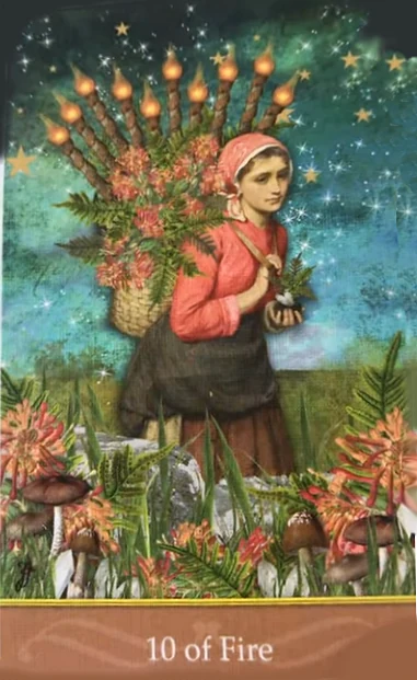 10 of Fire - Second Nature Tarot - Jae Larson