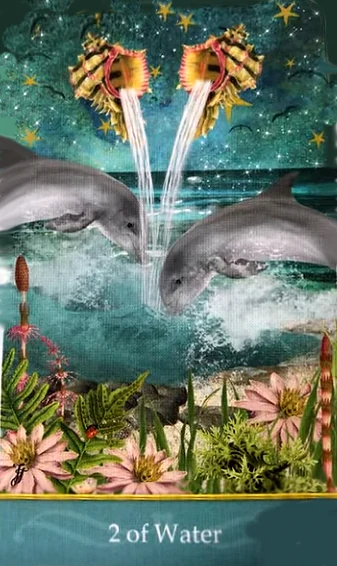 2 of Water - Second Nature Tarot - Jae Larson