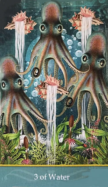 3 of Water - Second Nature Tarot - Jae Larson