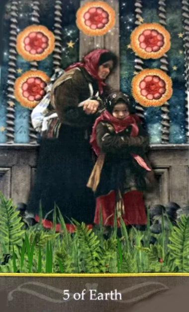 5 of Earth - Second Nature Tarot - Jae Larson
