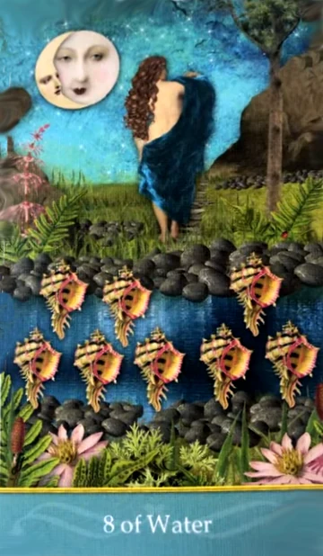 8 of Water - Second Nature Tarot - Jae Larson