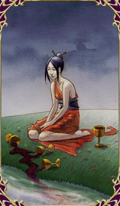 Four of Cups card from Sensual Wicca Tarot