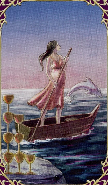 Eight of Cups card from Sensual Wicca Tarot