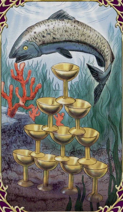 Ten of Cups card from Sensual Wicca Tarot