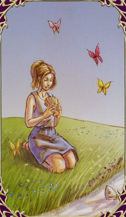 Maiden of Cups card from Sensual Wicca Tarot