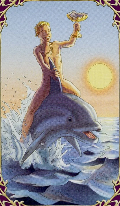 Acolyte of Cups card from Sensual Wicca Tarot