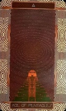 Ace of Pentacles card from the Serpentfire Tarot deck