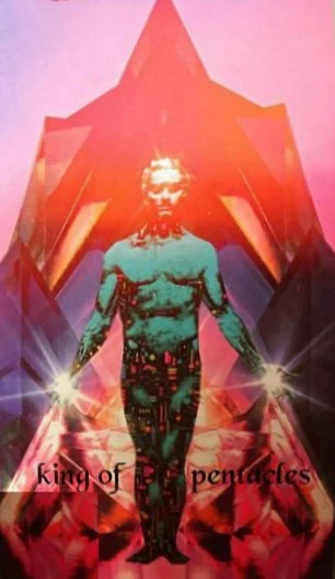 King of Pentacles card from the Serpentfire Tarot deck