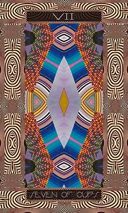 Seven of Cups card from the Serpentfire Tarot deck