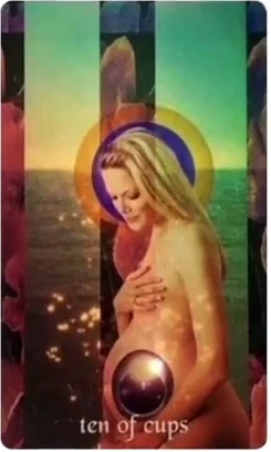 Ten of Cups card from the Serpentfire Tarot deck