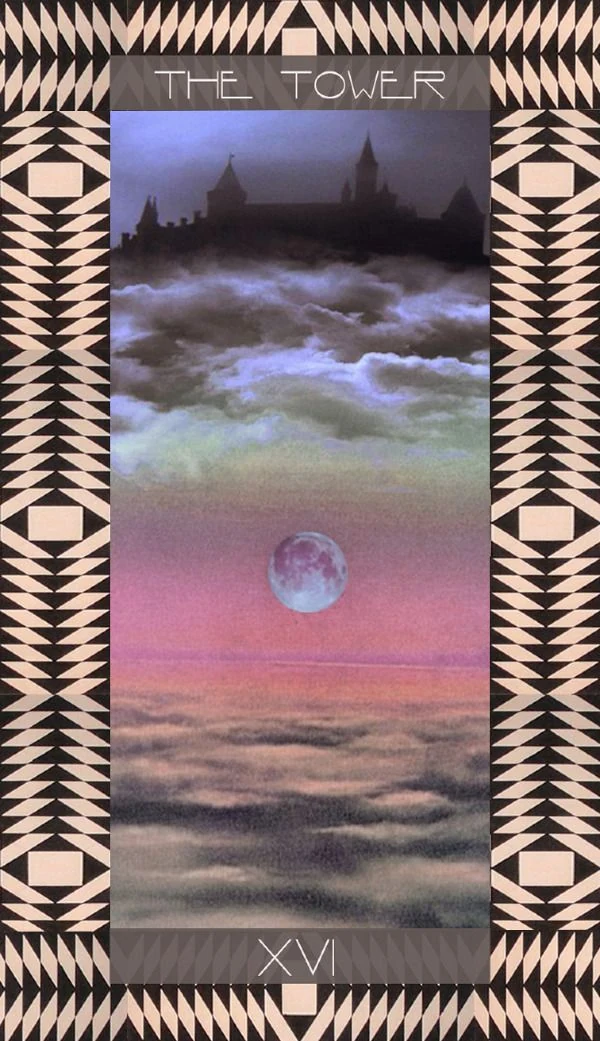 The Tower card from the Serpentfire Tarot deck
