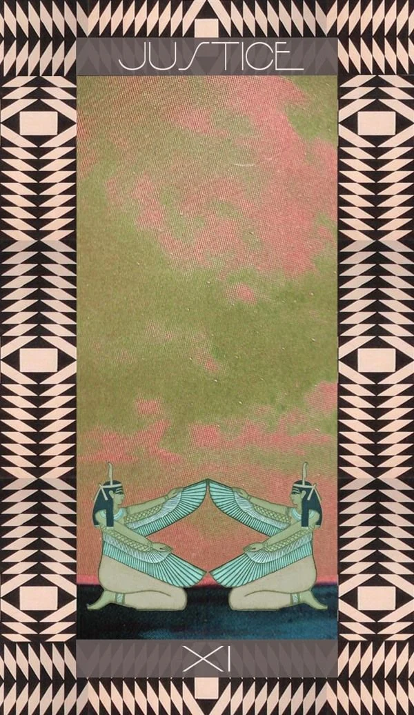Justice card from the Serpentfire Tarot deck