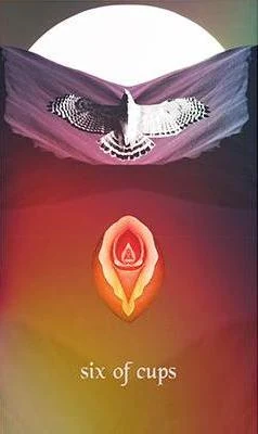 Six of Cups card from the Serpentfire Tarot deck