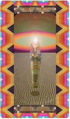 The Emperor card from the Serpentfire Tarot deck