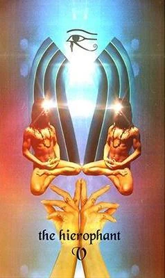 The Hierophant card from the Serpentfire Tarot deck