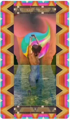 The High Priestess card from the Serpentfire Tarot deck