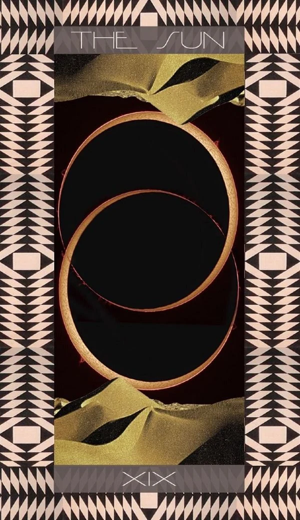 The Sun card from Serpentfire Tarot by Devany Wolfe