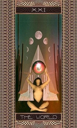 The World card from the Serpentfire Tarot deck