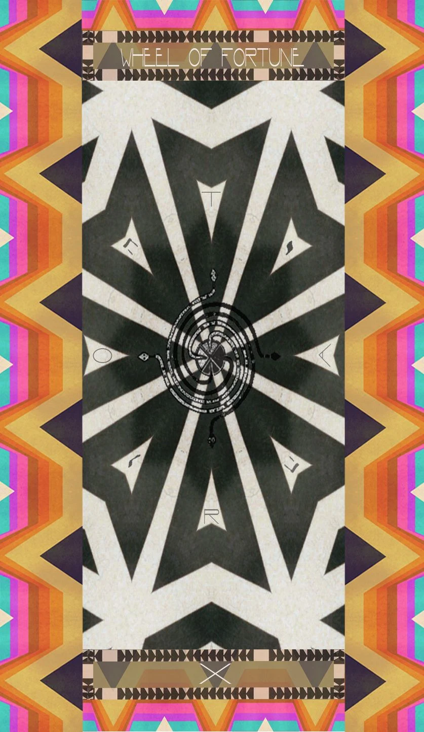 Wheel of Fortune card from the Serpentfire Tarot deck