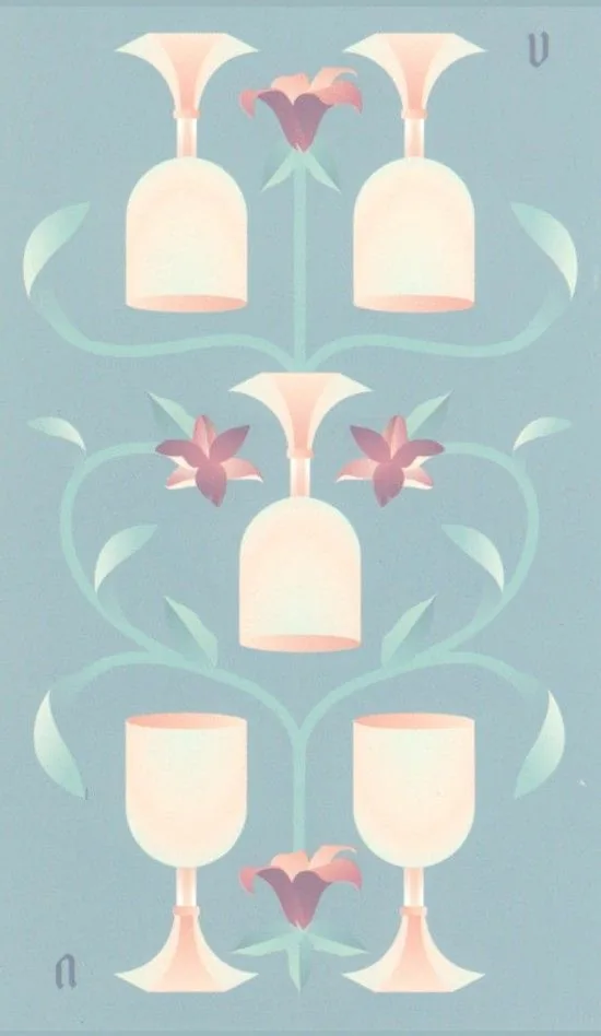 Five of Cups card from the Seventh Sphere Tarot deck