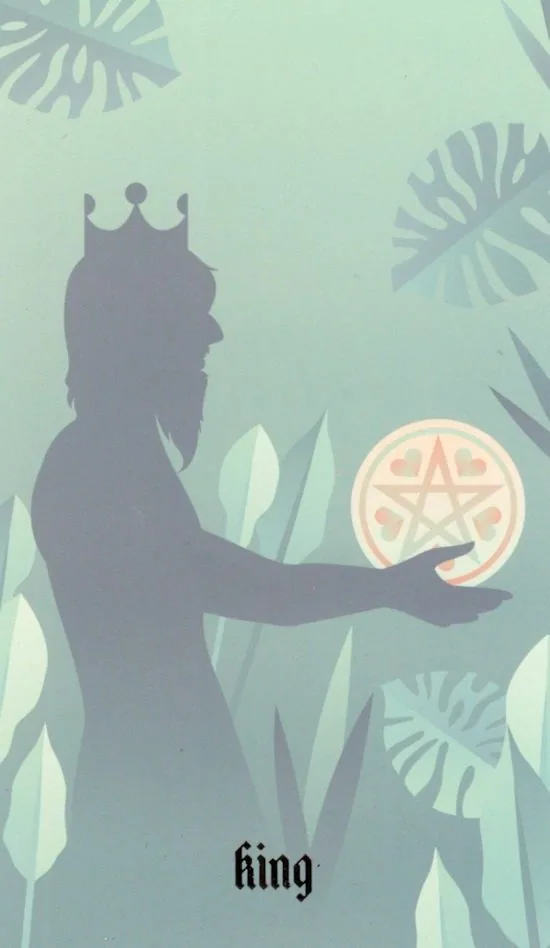 King of Pentacles card from the Seventh Sphere Tarot deck