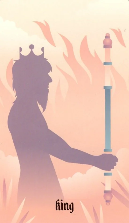 King of Wands card from the Seventh Sphere Tarot deck