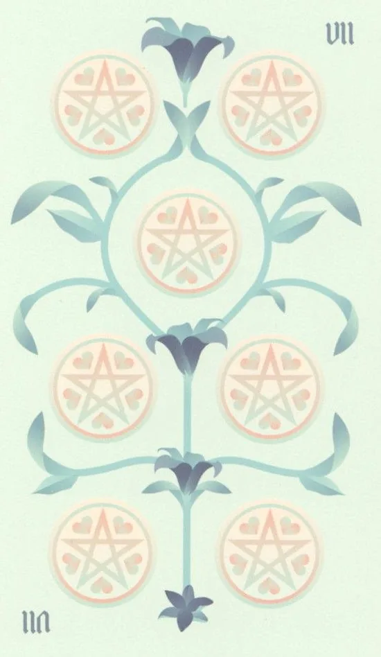 Seven of Pentacles card from the Seventh Sphere Tarot deck