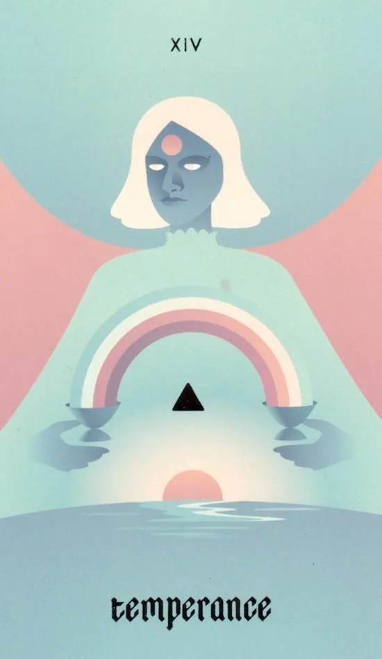 Temperance card from the Seventh Sphere Tarot deck