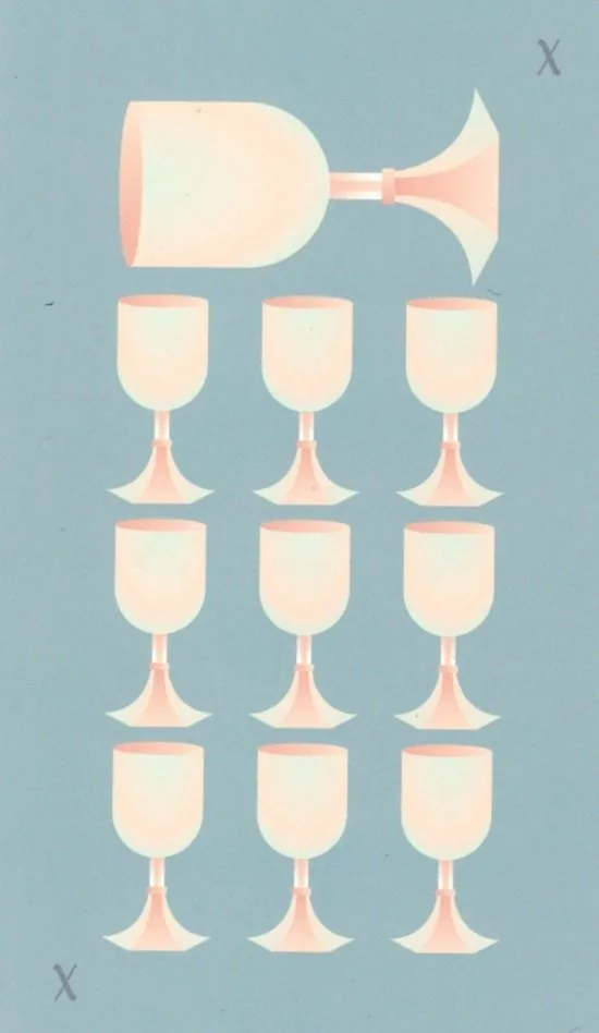 Ten of Cups card from the Seventh Sphere Tarot deck