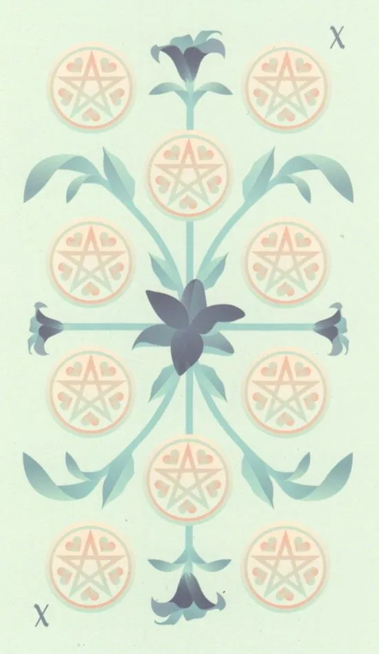 Ten of Pentacles card from the Seventh Sphere Tarot deck