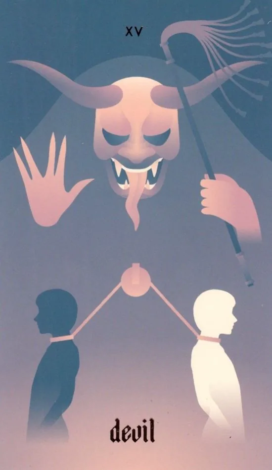 The Devil card from the Seventh Sphere Tarot deck