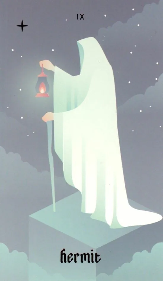 The Hermit card from the Seventh Sphere Tarot deck