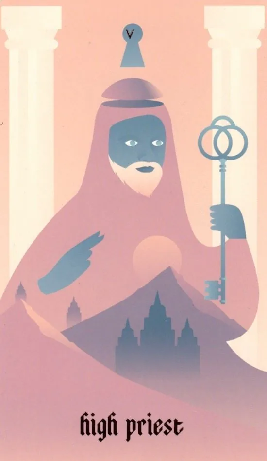 The Hierophant card from the Seventh Sphere Tarot deck