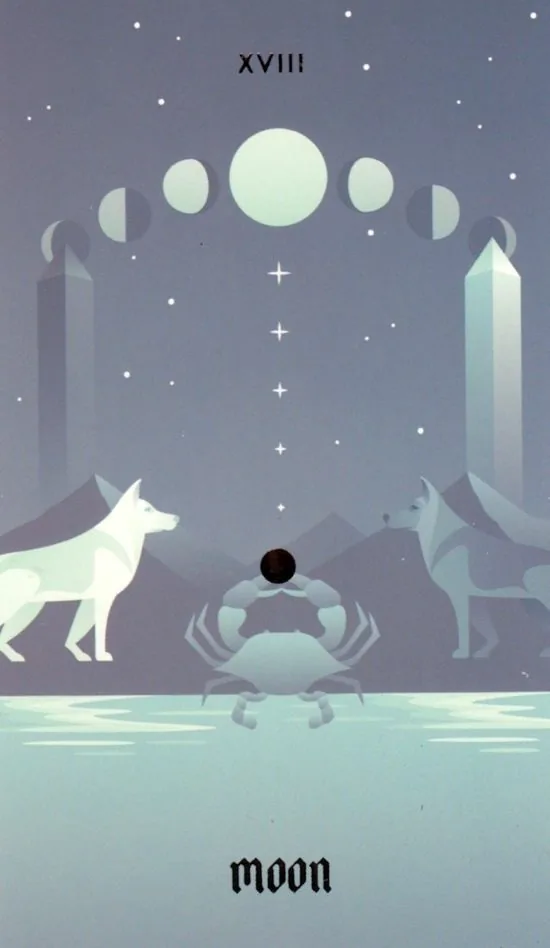 The Moon card from the Seventh Sphere Tarot deck