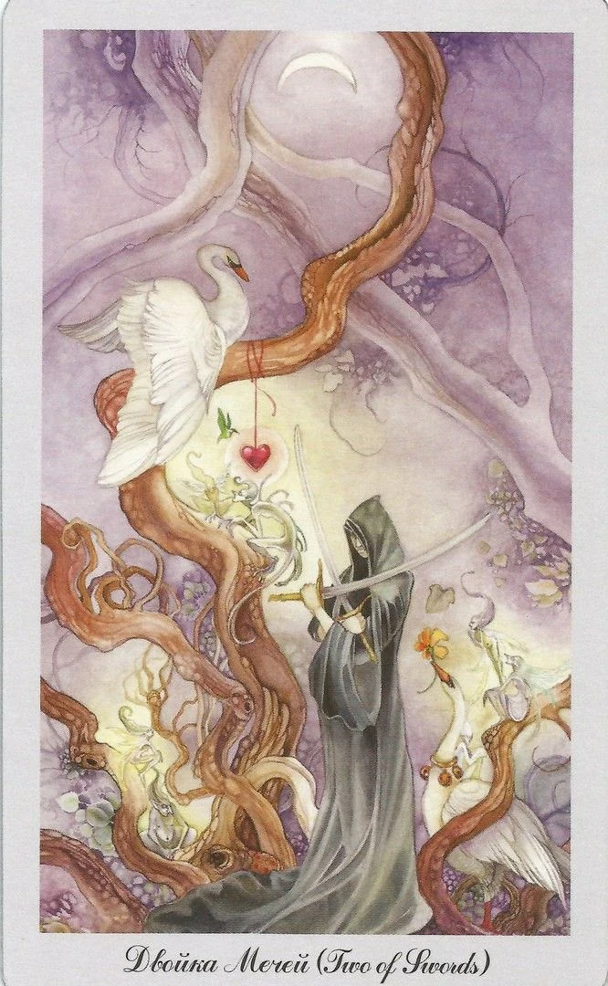 2 of Swords card from the Shadowscapes Tarot deck