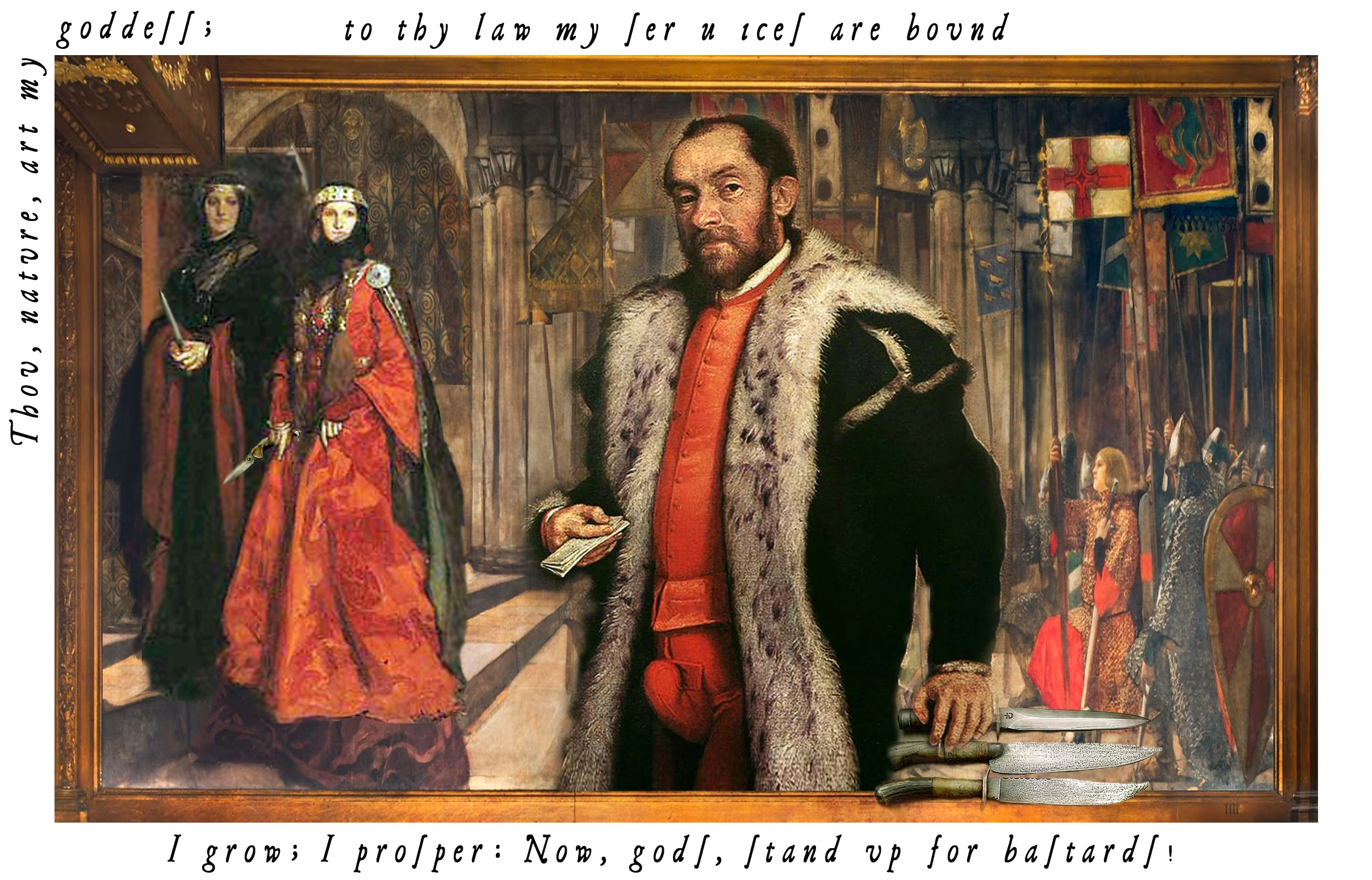 Five of Swords card from The Shakespeare Tarot by Chris Leech