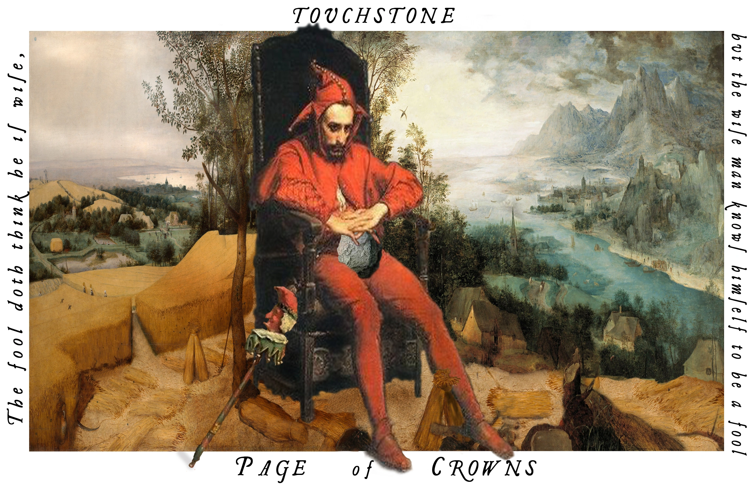 Page of Crowns card from The Shakespeare Tarot by Chris Leech